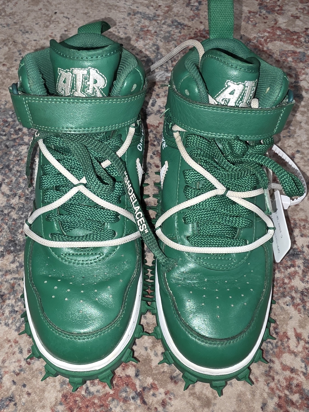 Off-White X Nike Air Force 1 Mid Pine Green